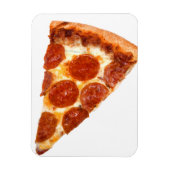 SlipperyJoeのスライスしたピザペパローニチーズデリカリ マグネット (縦)