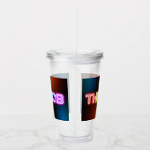 SlipperyJoeのスロブなレインボーのようなグラデーションの厚いca アクリルタンブラー (右)