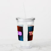 SlipperyJoeのスロブなレインボーのようなグラデーションの厚いca アクリルタンブラー (左)