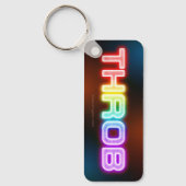 SlipperyJoeのスロブなレインボーのようなグラデーションの厚いca キーホルダー (正面)