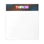 SlipperyJoeのスロブなレインボーのようなグラデーションの厚いca ノートパッド (正面)