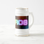 SlipperyJoeのスロブなレインボーのようなグラデーションの厚いca ビールジョッキ (正面右)