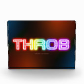 SlipperyJoeのスロブなレインボーのようなグラデーションの厚いca フォトブロック (正面)