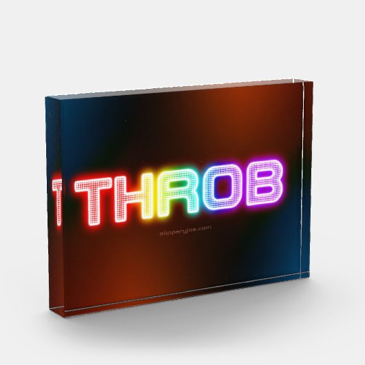 SlipperyJoeのスロブなレインボーのようなグラデーションの厚いca フォトブロック (左)