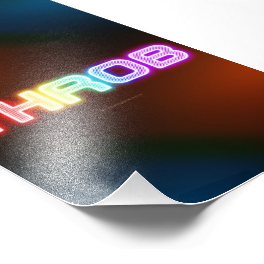 SlipperyJoeのスロブなレインボーのようなグラデーションの厚いca フォトプリント (角)