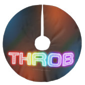 SlipperyJoeのスロブなレインボーのようなグラデーションの厚いca ブラッシュドポリエステルツリースカート (正面)