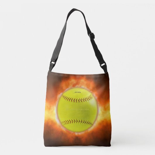 SlipperyJoeのソフトボー芸術的ルが火災ゲイのギフトに クロスボディバッグ (裏面)