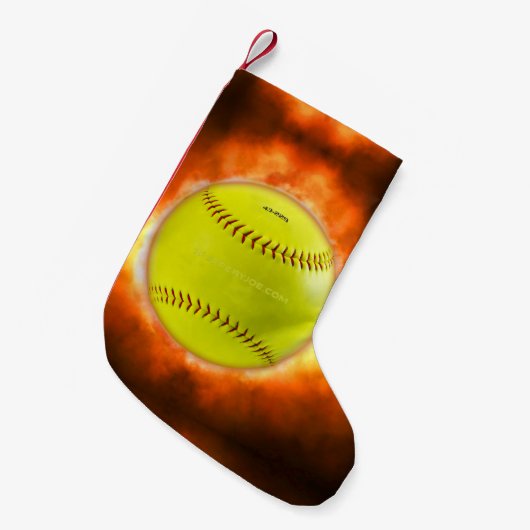 SlipperyJoeのソフトボー芸術的ルが火災ゲイのギフトに スモールクリスマスストッキング (正面 (吊り時))