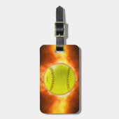 SlipperyJoeのソフトボー芸術的ルが火災ゲイのギフトに ラゲッジタグ (正面縦)
