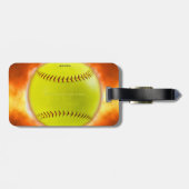 SlipperyJoeのソフトボー芸術的ルが火災ゲイのギフトに ラゲッジタグ (裏面横)