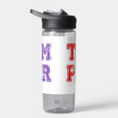 SlipperyJoeのチームプレーヤーの単語グラデーション虹c ウォーターボトル (右面)