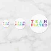 SlipperyJoeのチームプレーヤーの単語グラデーション虹c コンフェッティ (正面)