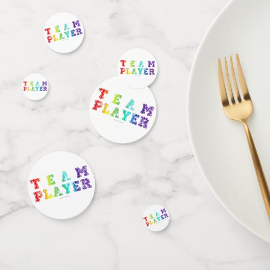 SlipperyJoeのチームプレーヤーの単語グラデーション虹c コンフェッティ (グループ)