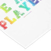 SlipperyJoeのチームプレーヤーの単語グラデーション虹c ショートテーブルランナー (コーナー)