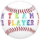 SlipperyJoeのチームプレーヤーの単語グラデーション虹c ソフトボール (正面)