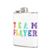 SlipperyJoeのチームプレーヤーの単語グラデーション虹c フラスク (左)