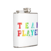 SlipperyJoeのチームプレーヤーの単語グラデーション虹c フラスク (右)