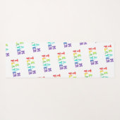 SlipperyJoeのチームプレーヤーの単語グラデーション虹c ヨガマット (裏面(横))