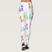 SlipperyJoeのチームプレーヤーの単語グラデーション虹c レギンス (裏面)