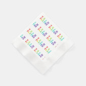 SlipperyJoeのチームプレーヤーの単語グラデーション虹c 縁ありカクテルナプキン (角)