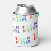 SlipperyJoeのチームプレーヤーの単語グラデーション虹c 缶クーラー (缶正面)