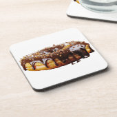 SlipperyJoeのデカダンなドーナツは厚い光沢をカバー コースター (左側)