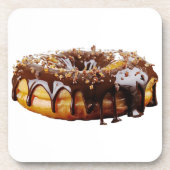 SlipperyJoeのデカダンなドーナツは厚い光沢をカバー コースター (正面)