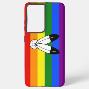SlipperyJoeのトゥースピリット プライドフラグ ネイティブアメリカンのシンボル Samsung Galaxy S21+ケース