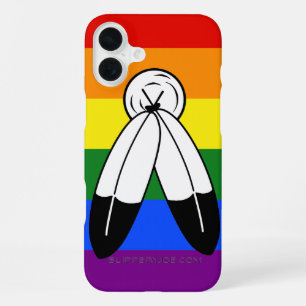 SlipperyJoeのトゥースピリット プライドフラグ ネイティブアメリカン シンボル iPhone 16 Plusケース