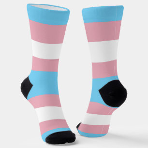 SlipperyJoeのトランスジェンダープライドフラグの可視性di ソックス