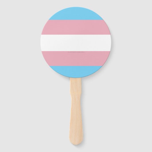 SlipperyJoeのトランスジェンダープライドフラグの可視性di ハンドファン (裏面)