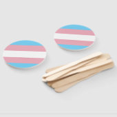 SlipperyJoeのトランスジェンダープライドフラグの可視性di ハンドファン (組立なし)