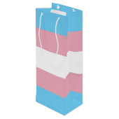 SlipperyJoeのトランスジェンダープライドフラグの可視性di ワインギフトバッグ (裏面アングル)