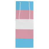 SlipperyJoeのトランスジェンダープライドフラグの可視性di ワインギフトバッグ (正面)