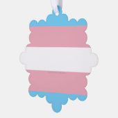 SlipperyJoeのトランスジェンダープライドフラグの多様性リグ オーナメントカード (左)