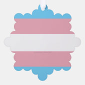 SlipperyJoeのトランスジェンダープライドフラグの多様性リグ オーナメントカード (裏面)