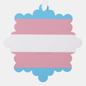 SlipperyJoeのトランスジェンダープライドフラグの多様性リグ オーナメントカード (正面)