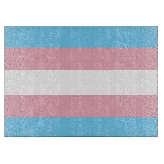 SlipperyJoeのトランスジェンダープライドフラグの多様性リグ カッティングボード (正面)