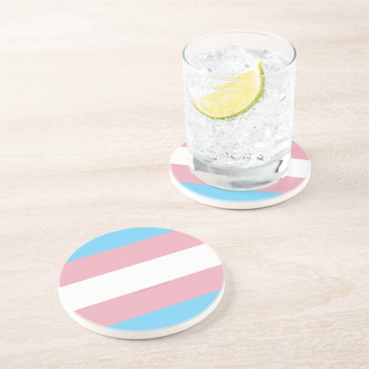 SlipperyJoeのトランスジェンダープライドフラグの多様性リグ コースター (側面)