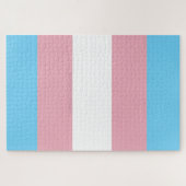 SlipperyJoeのトランスジェンダープライドフラグの多様性リグ ジグソーパズル (横)