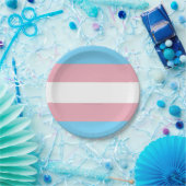 SlipperyJoeのトランスジェンダープライドフラグの多様性リグ ペーパープレート (パーティー)