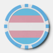 SlipperyJoeのトランスジェンダープライドフラグの多様性リグ ポーカーチップ (正面)