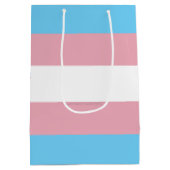 SlipperyJoeのトランスジェンダープライドフラグの多様性リグ ミディアムペーパーバッグ (裏面)