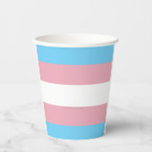 SlipperyJoeのトランスジェンダープライドフラグの多様性リグ 紙コップ (正面)