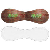 SlipperyJoeのネオン鮮やかゲイは緑のレンガwに署名 ソフトボール (パネル)