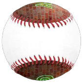 SlipperyJoeのネオン鮮やかゲイは緑のレンガwに署名 ソフトボール (裏面)