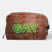 SlipperyJoeのネオン鮮やかゲイは緑のレンガwに署名 ドップキット (裏面)