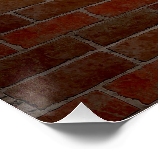 SlipperyJoeのネオン鮮やかゲイは緑のレンガwに署名 ポスター (コーナー)