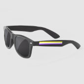 SlipperyJoeのノンバイナリー Pride フラッグ 黄色 白 サングラス (左)
