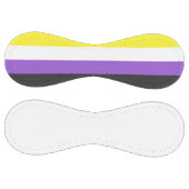 SlipperyJoeのノンバイナリー Pride フラッグ 黄色 白 ソフトボール (パネル)